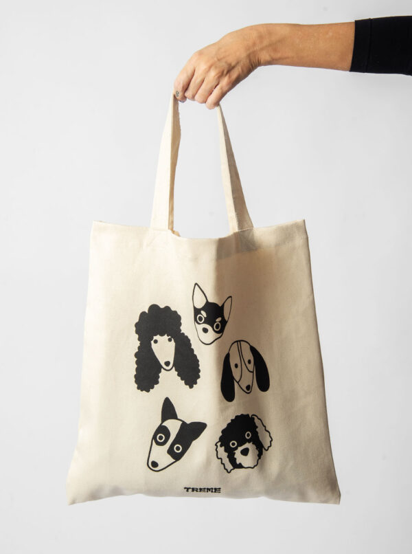 ecobag algodão estampa de cachorrinhos