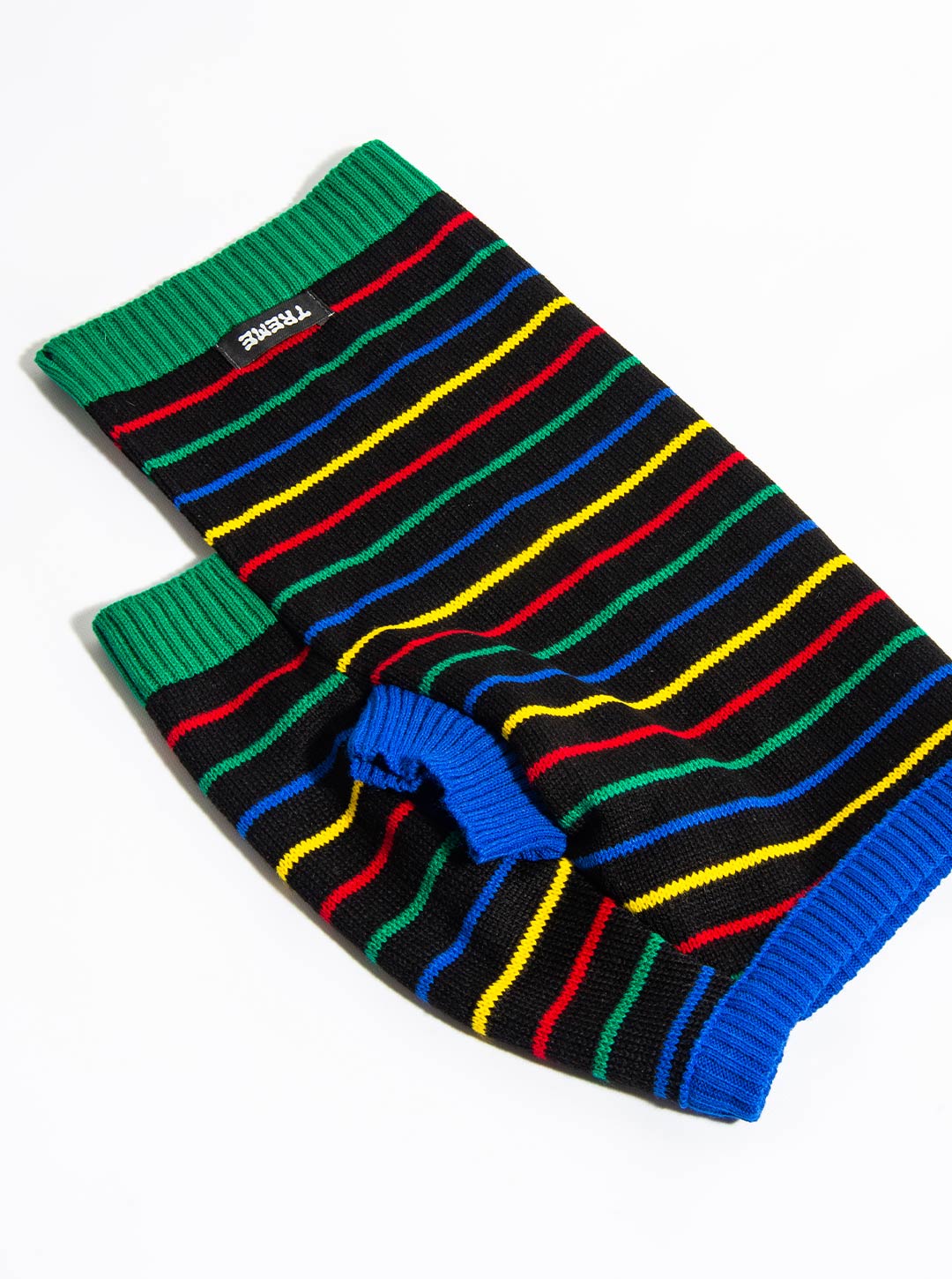 Tricô Pet Listrinha Colorida Preto - Imagem 2